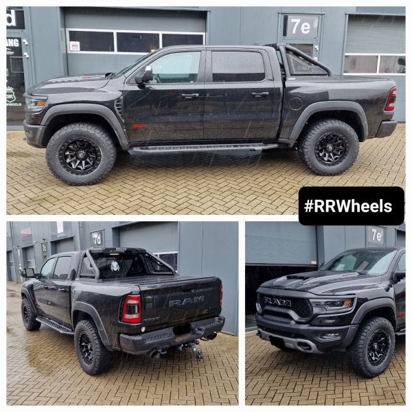 Deze Dodge Ram TRX hebben we voorzien van nieuwe 20 inch Fuel Off Road Wheels type FC694 Covert in 9J ET1 inclusief BF Goodrich All Terrain KO2 banden in 325 60 20! Geweldige upgrade voor deze TRX!