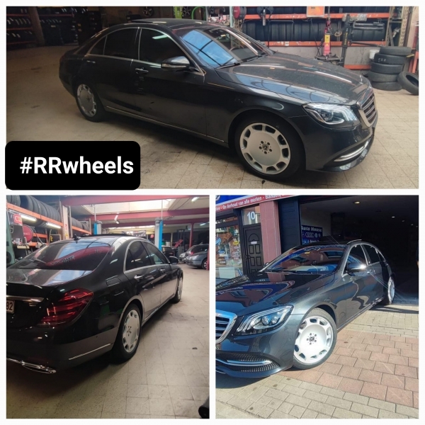 Mercedes S Klasse W222 uitgerust met 19 inch JF Luxury Wheels M713 in 9.0J ET40. Geweldige auto met unieke velgen erop!