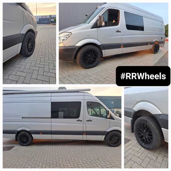  Deze Mercedes Benz Sprinter hebben wij rondom voorzien van nieuwe Riviera RTZ velgen in 18 inch 6x130 ET45 inclusief Nieuwe Michelin Banden!