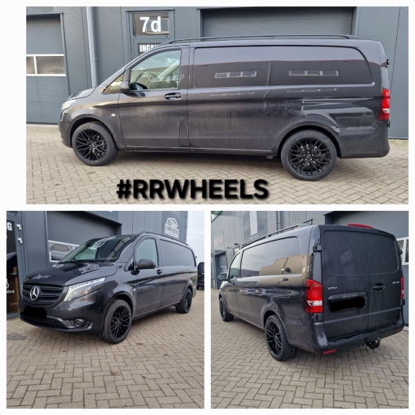 Deze gloednieuwe Mercedes Vito hebben wij voorzien van 19 inch 1AV ZX2 velgen in 8.5J ET45 Gloss Black inclusief nieuwe Kumho banden in 245 45 19! Maxton Design-kit komt eraan!