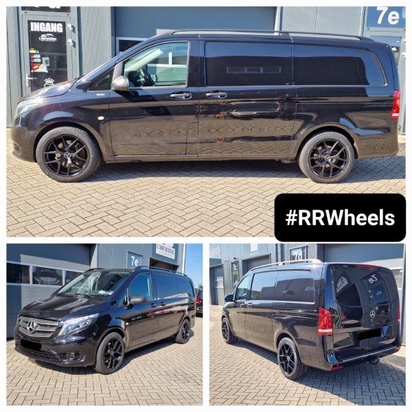 Deze Mercedes Vito hebben wij voorzien van 19 inch JF Luxury D1125 Matt Black AMG Design velgen inclusief 2454519 Kumho Ecstra banden!