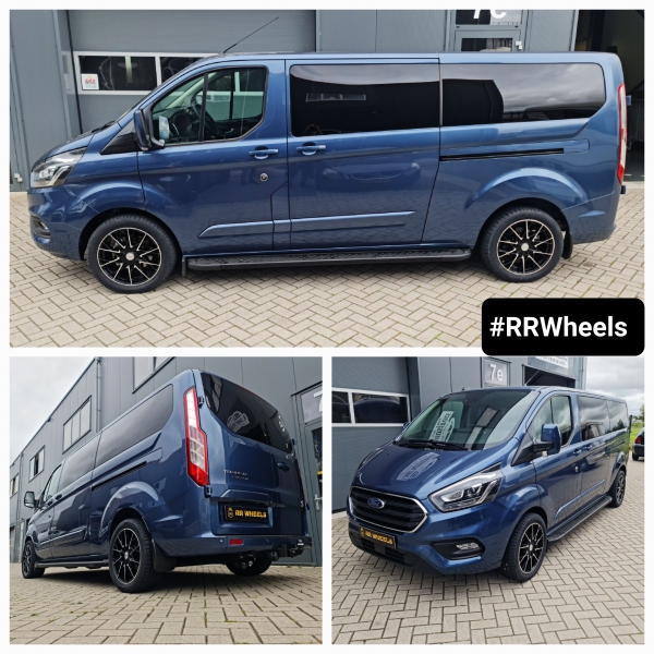  Ford Transit Custom voorzien van 18 inch Riviera RV197 velgen in 5x160 8J ET50 inclusief Hankook banden in 255 45 18!