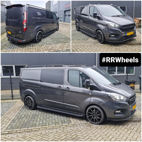 Ford Transit Custom voorzien van 20 inch Riviera RV197 velgen in 5x160 8.5J ET50 inclusief Hankook banden in 225 35 20.