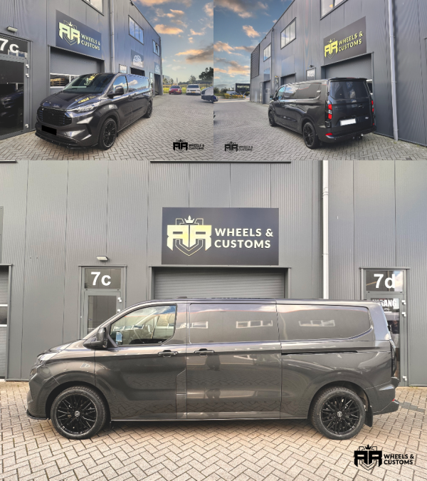 Deze nieuwe Ford Transit Custom 2024 hebben we voorzien van nieuwe wielen  Wielen: AXE EX30T 6x120 19 inch 8J ET 45 Banden: 4x 235/50/19 4SEASONS CARGO  Prachtig resultaat, als we dat zo mogen zeggen.  Hebben we u nieuwsgierig gemaakt?â  â  Neem contact met ons op voor de mogelijkheden of bezoek onze website www.rrwheels.nlâ  â  Tot ziens bij RR Wheels & Customs.â 