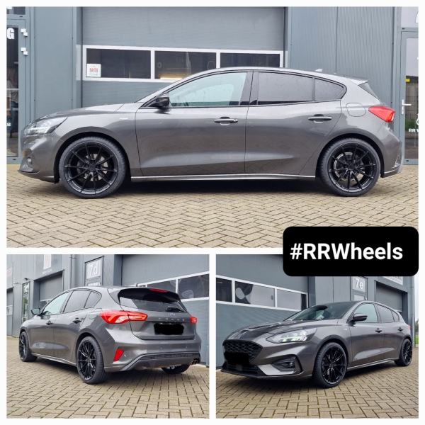 Deze Ford Focus ST-Line Mk4 hebben wij voorzien van nieuwe 19 inch Japan Racing Wheels type JR37 in Gloss Black 5x108 8.5J ET45 inclusief nieuwe Hankook 235 35 19 Evo3 banden!