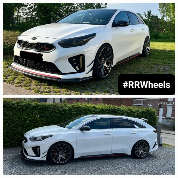 Deze Kia Proceed GT hebben wij voorzien van nieuwe Axe velgen type CS Lite in 19 inch 5x114,3 ET40 8.5J in Hyper Black, mooie velgen voor deze auto!