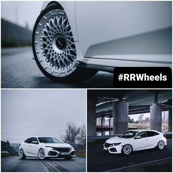 Honda Civic R / FK7 voorzien van Rotiform LHR-M Silver in 19 inch 5x114.3 ET35! Schitterende wagen!