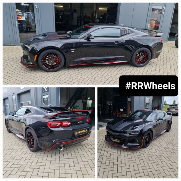  Chevrolet Camaro 2020 voorzien van 19 inch Luistone L2100 wielen in 8.5J en 9.5J ET30 inclusief Hankook banden in 245 45 19 en 275 40 19.