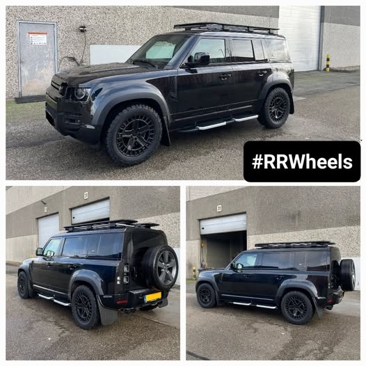 Deze gloednieuwe Land Rover Defender P525 V8 hebben wij voorzien van nieuwe Black Rhino Alston velgen in 20 inch 8.5J 5x120 ET25 Mat zwart.