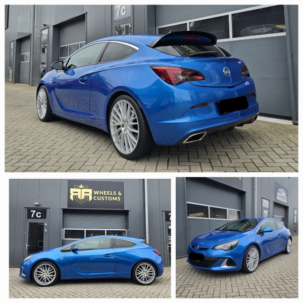 Wij hebben deze Opel Astra GTC OPC 2.0L Turbo voorzien van nieuwe 20 inch Axe Ex40 velgen inclusief nieuwe 245 35 20 Continental banden!