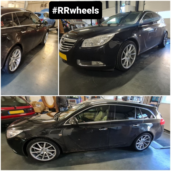 Opel Insignia voorzien van een 19 inch breedset 5x120 8.5J / 9.5J ET35 Rondom. Inclusief nieuwe banden 245 40 19 en 275 35 19.