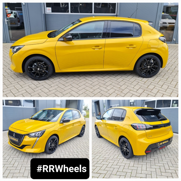  Deze gloednieuwe Peugeot 208 hebben we in 205 45 17 voorzien van nieuwe 17 inch RC Design RC34 Gloss Black velgen inclusief Milestone all season banden. Mooi resultaat!