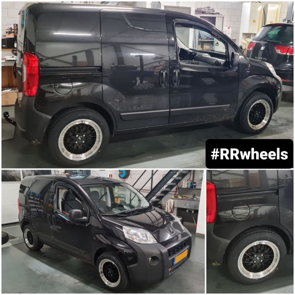 Peugeot Bipper voorzien van 16 inch Exclusive Concepts REW in 4x100 7J ET35 inclusief nieuwe banden van Firemax 205 55 16