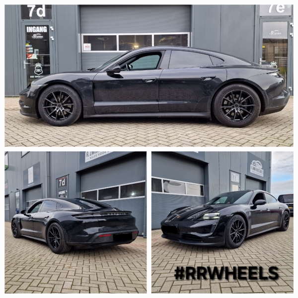 Wij hebben deze Porsche Taycan 2023 uitgerust met nieuwe Concaver CVR4 velgen in 19 inch 8.5J ET45 en 10J ET47 in Double tinted Black.