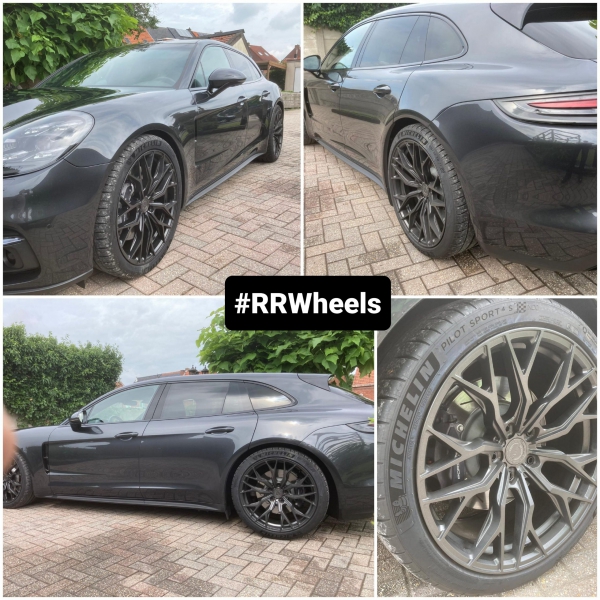 Porsche Panamera uitgerust met een breedset in 21 inch van Concaver CVR1 Carbon Graphite in 9.5J ET55 en 11.5J ET56 inclusief Michelin Pilot Sport 4s in 275 35 21 en 315 30 21.