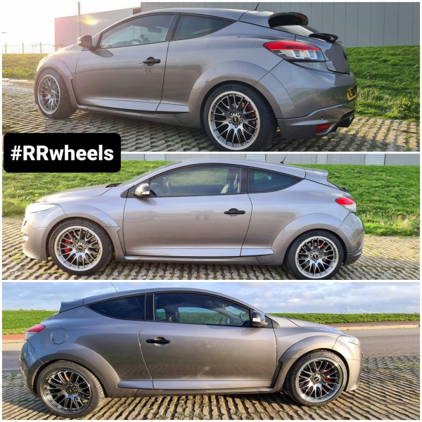 Deze Renault megane RS voorzien van nieuwe 18 inch velgen van JF Luxury wheels in 5x114,3 ET40 8.5J!