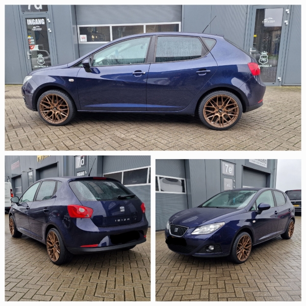 Seat Ibiza FR uitgerust met nieuwe Japan Racing Wheels typ JR28 Platinum Bronze in 17 inch 8J ET35 inclusief nieuwe Hankook-banden in 205 40 17!