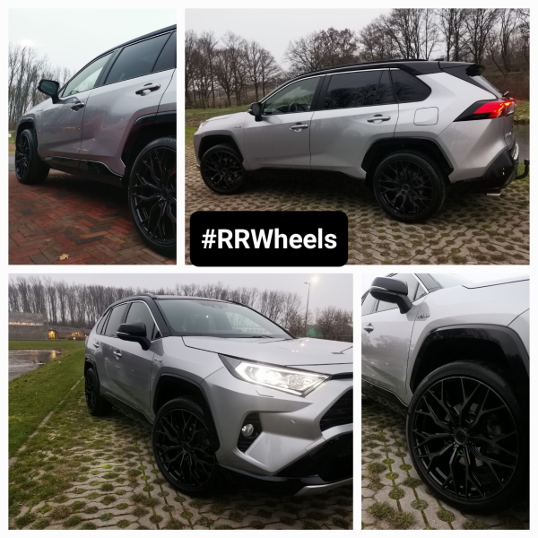  Deze nieuwe Toyota Rav4 hebben wij voorzien van nieuwe 21 inch Concaver CVR1 velgen in Doubel Tinted Black in 5x114.3 ET30 9J inclusief 255 40 21 banden van Bridgestone Turanza!