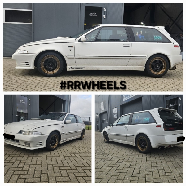 Deze Volvo 480 hebben wij voorzien van nieuwe Rota Wheels type Kyusha Black Bronze lip in 15 inch 7J ET38 inclusief nieuwe Michelin Pilot Sport 3 in 195 50 16!